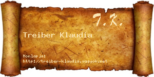 Treiber Klaudia névjegykártya